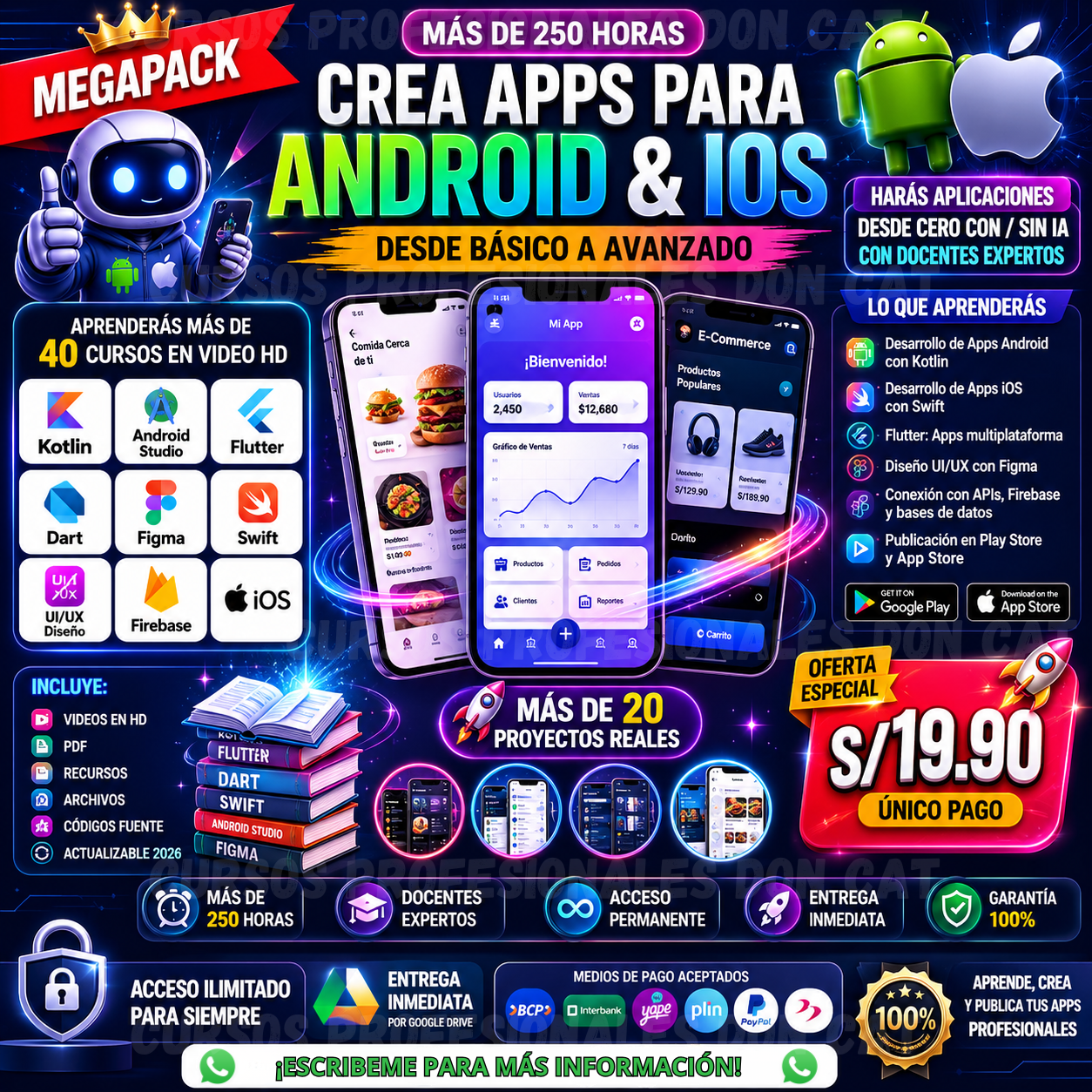 MEGAPACK CREACIÓN DE APPS PARA ANDROID & IOS
